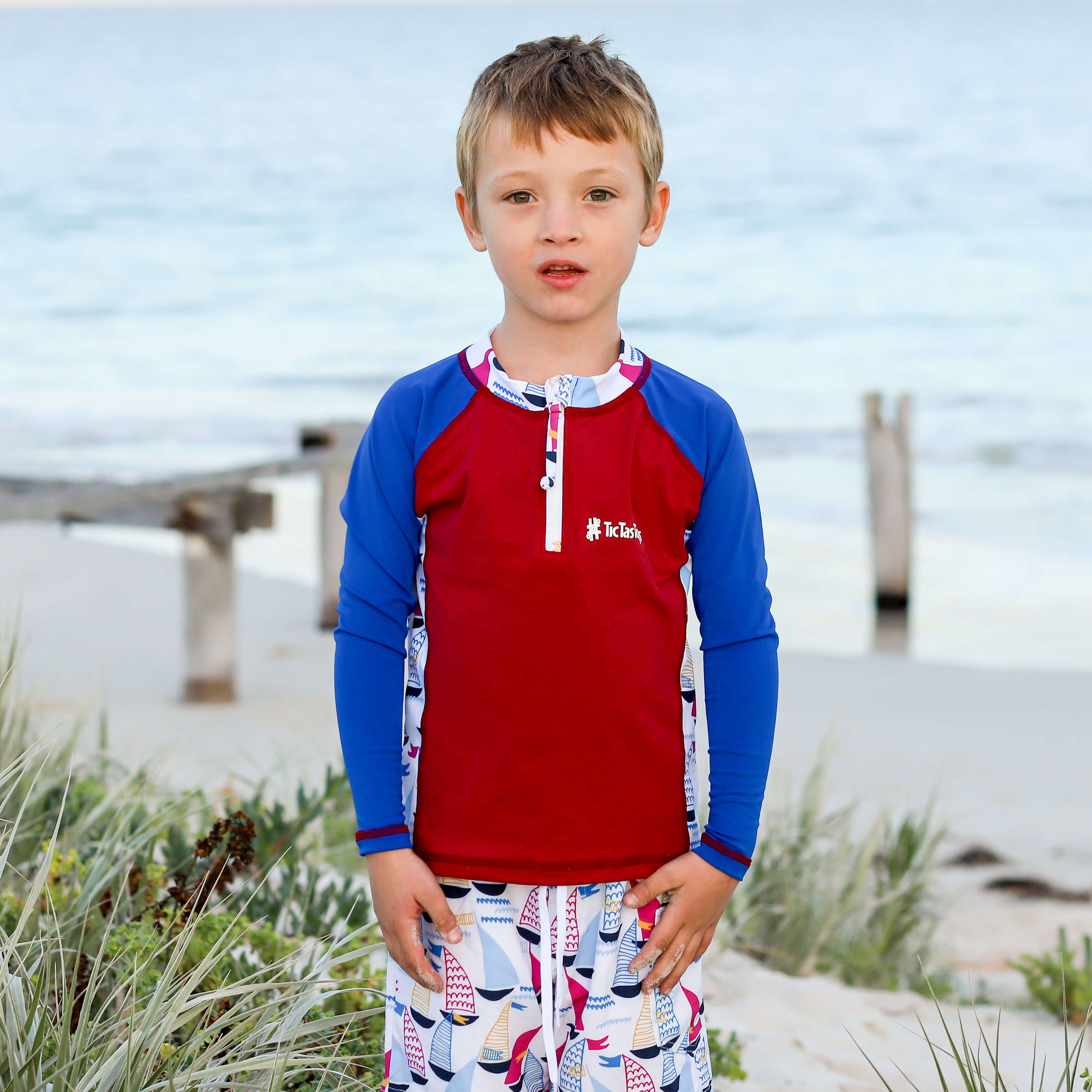 Kids Rashies | Boys' Kids Rash Vest | Boys Rashie – TicTasTogs