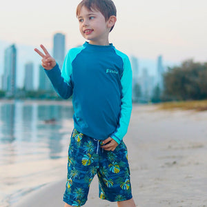 Boys Long Sleeve Rashguard | Blue