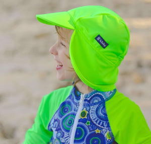 Kids Bright Neon Sun Hat | Orange | Yellow