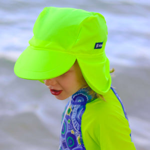 Kids Bright Neon Sun Hat | Orange | Yellow