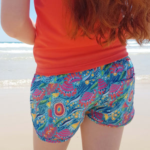 Girls Beach shorts | Bush Blooms
