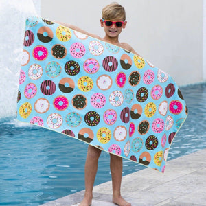 Kids Swim & Beach Towel | Delicious Donuts