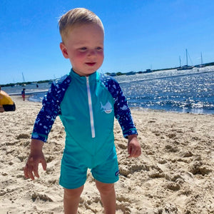 All-in-one Sunsuit | Shark Attack! Size 5 only