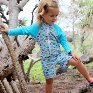All-In-One Sunsuit | Fish Frenzyo