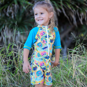 Kids Short Sleeve Sunsuit | Aussie Animalia