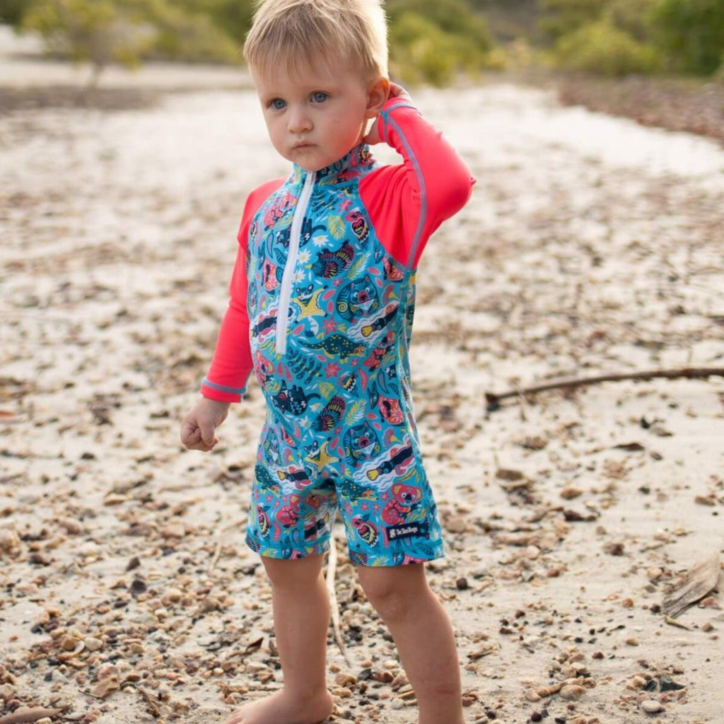 Children's Sun Protection Swimwear | Kids UV suit | Australian Animals ...