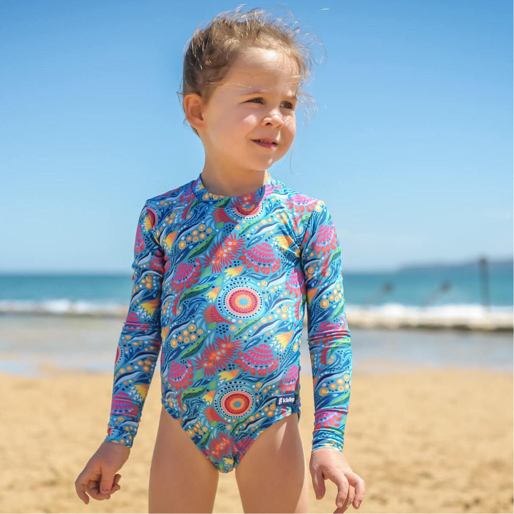 Girls Long Sleeve Swimwear, Bathers | Girls Swimwear Australia – TicTasTogs